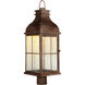 Vincent LED 26.75 inch Weathered Copper Outdoor Post Mount, Large