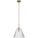 Pleated 1 Light 14 inch Premium Bronze Pendant Ceiling Light