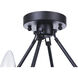 Larrson 6 Light 18 inch Flat Black Semi Flush Ceiling Light