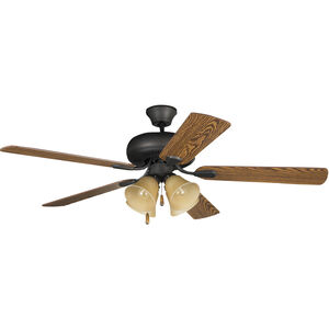 Piedmont 52 inch Aged Bronze Brushed with Mahogany/Dark Oak Blades Ceiling Fan