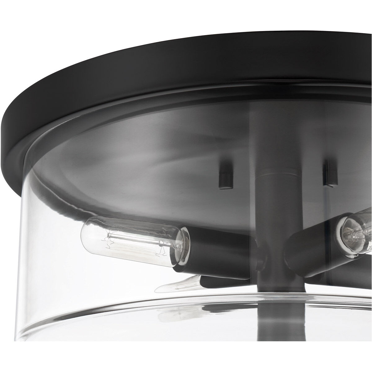 Hailie 4 Light 15 inch Flat Black Flushmount Ceiling Light