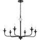 Jolenne 6 Light 32 inch Flat Black Chandelier Ceiling Light