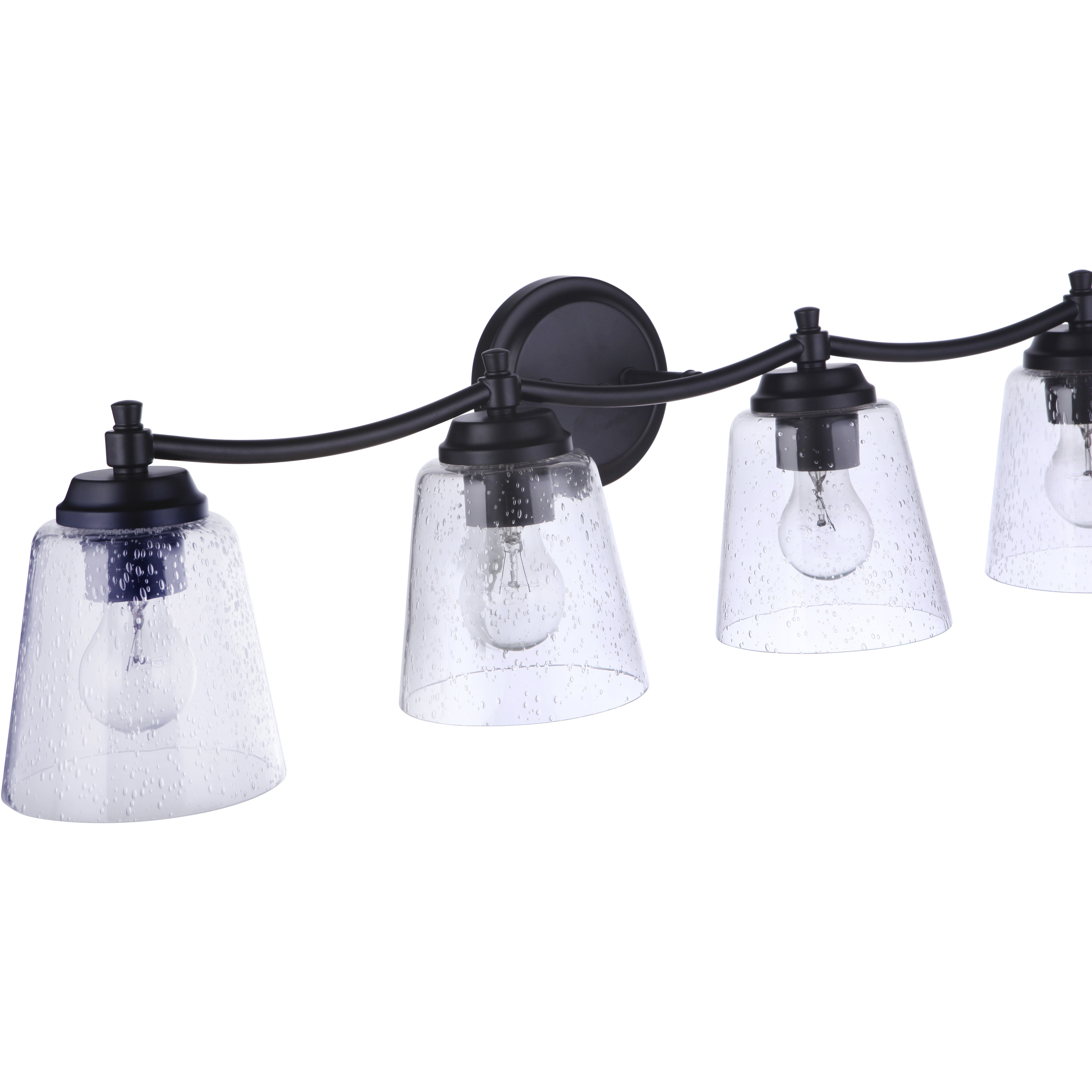 Tyler 4 Light 31 inch Flat Black Vanity Light Wall Light