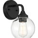 Glenda 1 Light 6 inch Flat Black Wall Sconce Wall Light