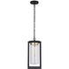 Neo 1 Light 8 inch Midnight / Satin Brass Outdoor Pendant