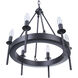 Larrson 6 Light 17.75 inch Flat Black Chandelier Ceiling Light