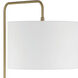 Ingraham 65.5 inch Flat Black/Satin Brass Floor Lamp Portable Light