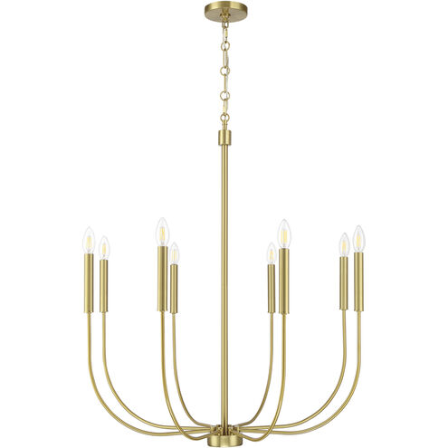 Traci 8 Light 30.75 inch Satin Brass Chandelier Ceiling Light
