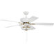 Pro Plus 52 inch White and Satin Brass with White/Washed Oak Blades Contractor Fan in White/Satin Brass