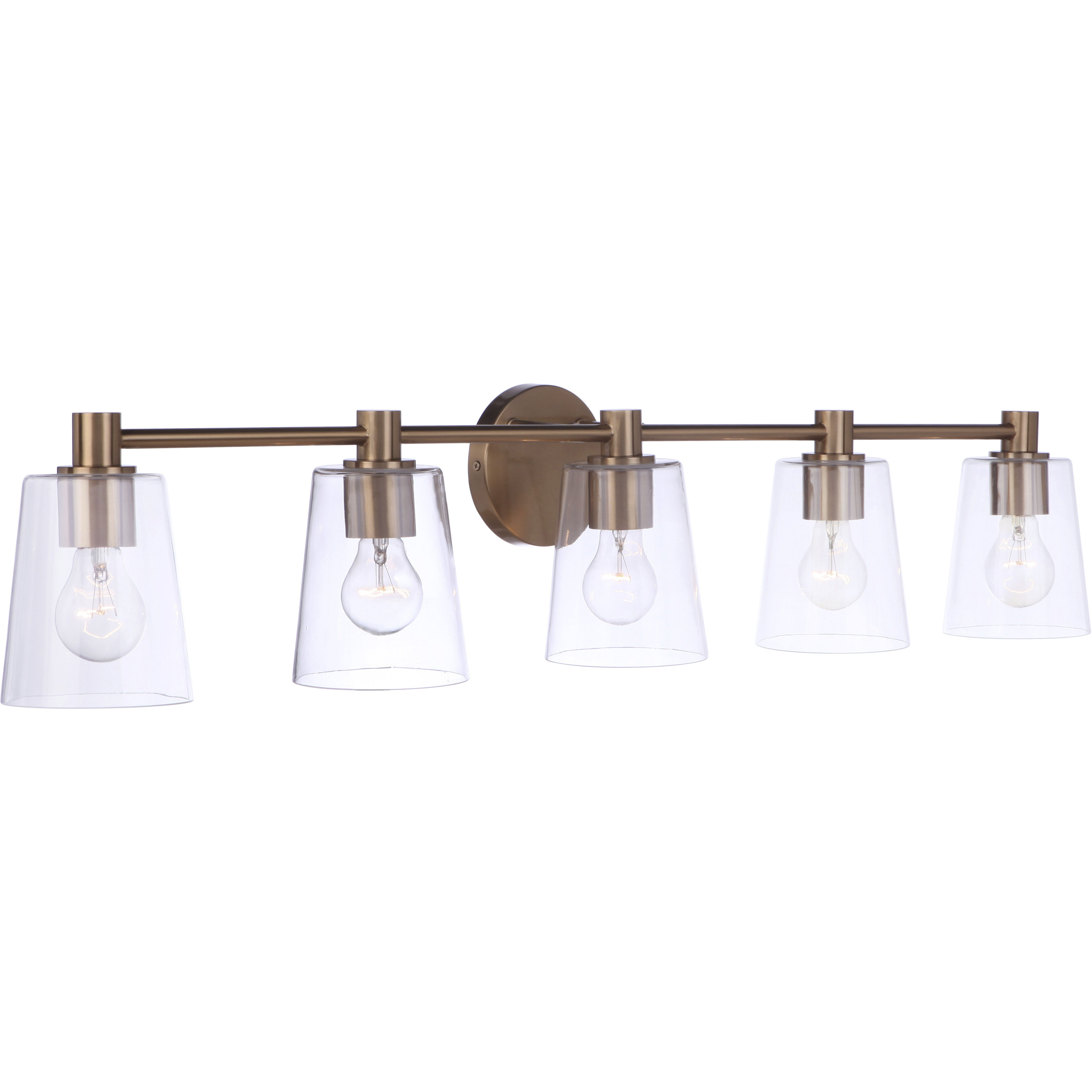 Emilio 5 Light 42 inch Satin Brass Vanity Light Wall Light