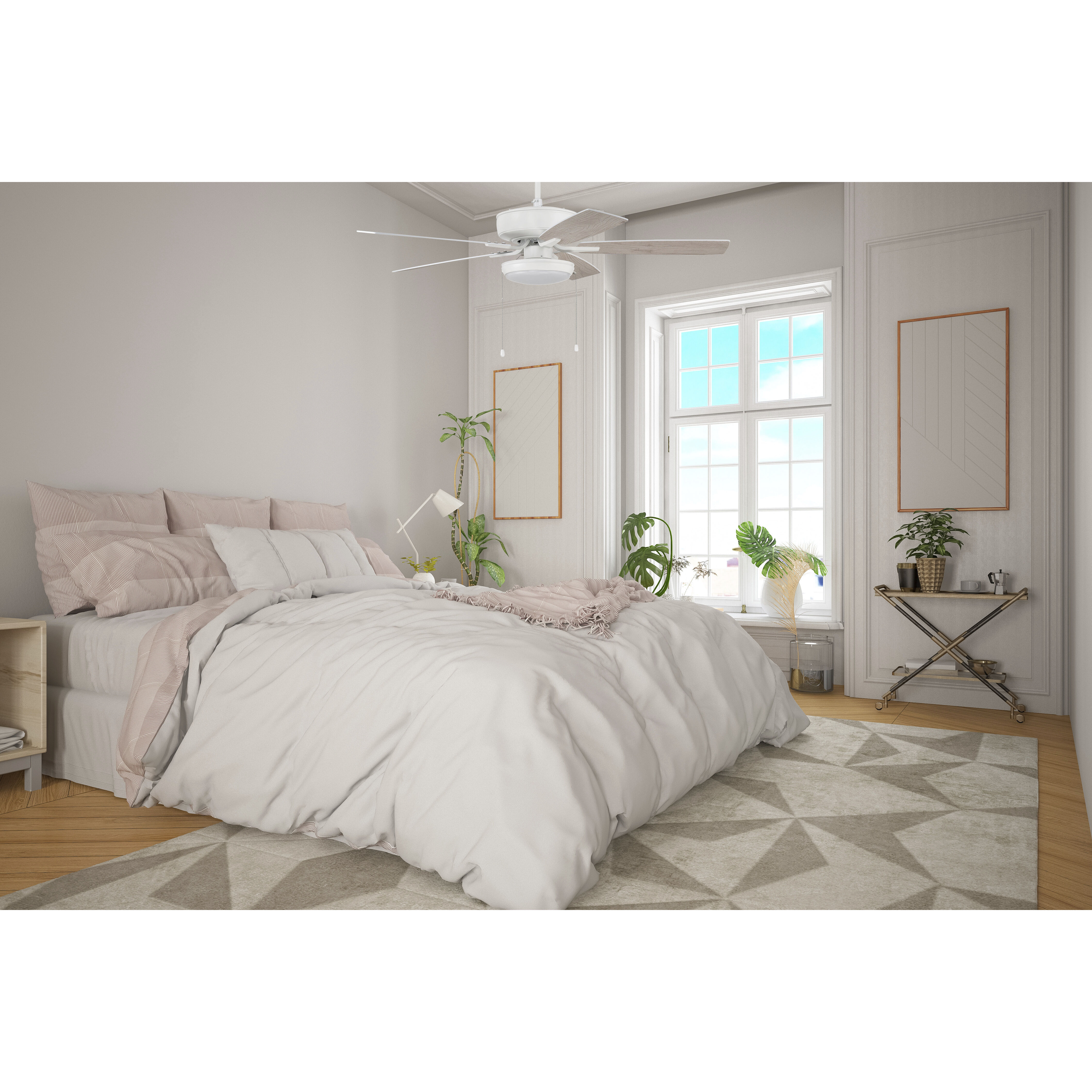 Pro Plus 119 52 inch Espresso with Espresso/Walnut Blades Contractor Ceiling Fan, Pan