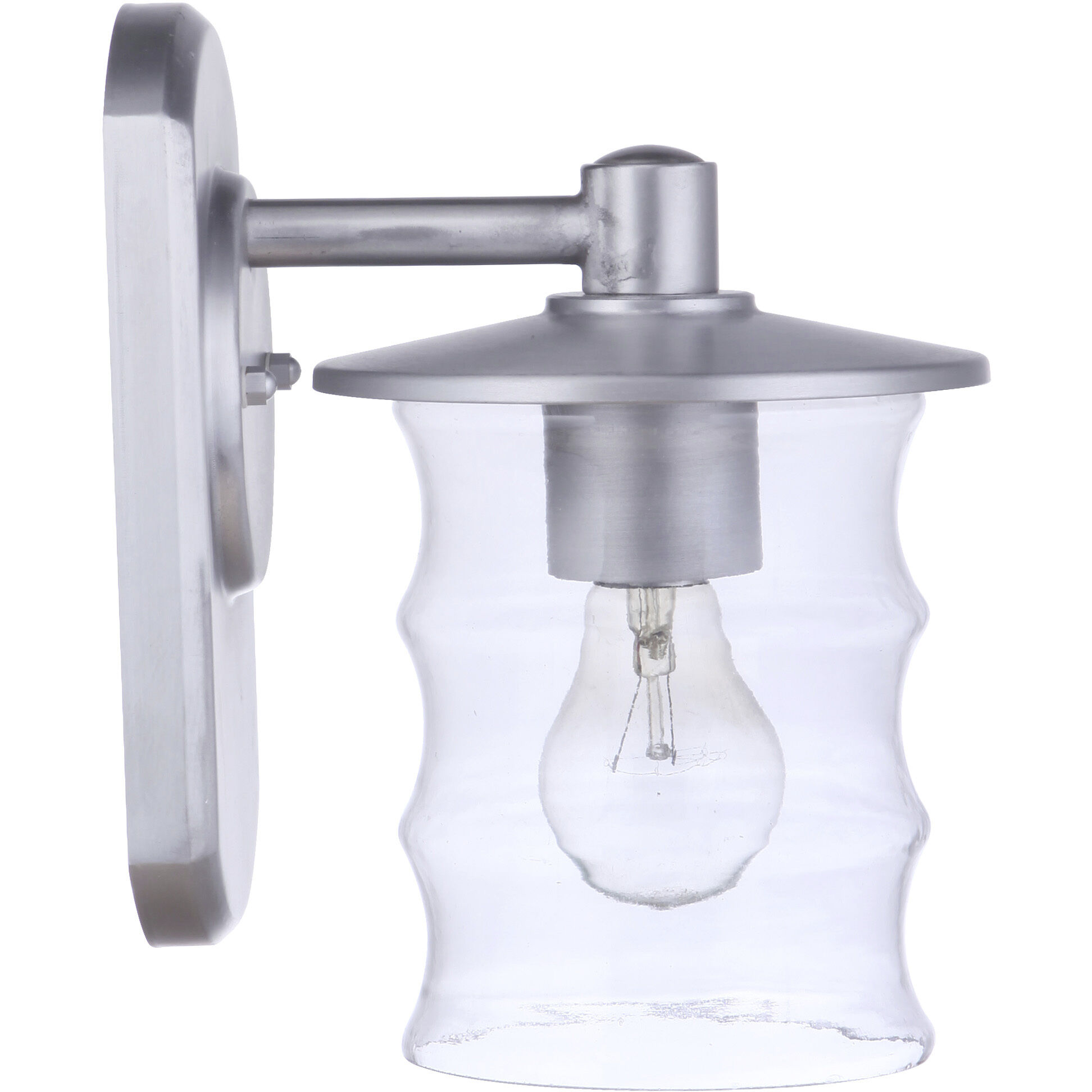 Canon Outdoor Wall Mount in Satin Aluminum, Medium