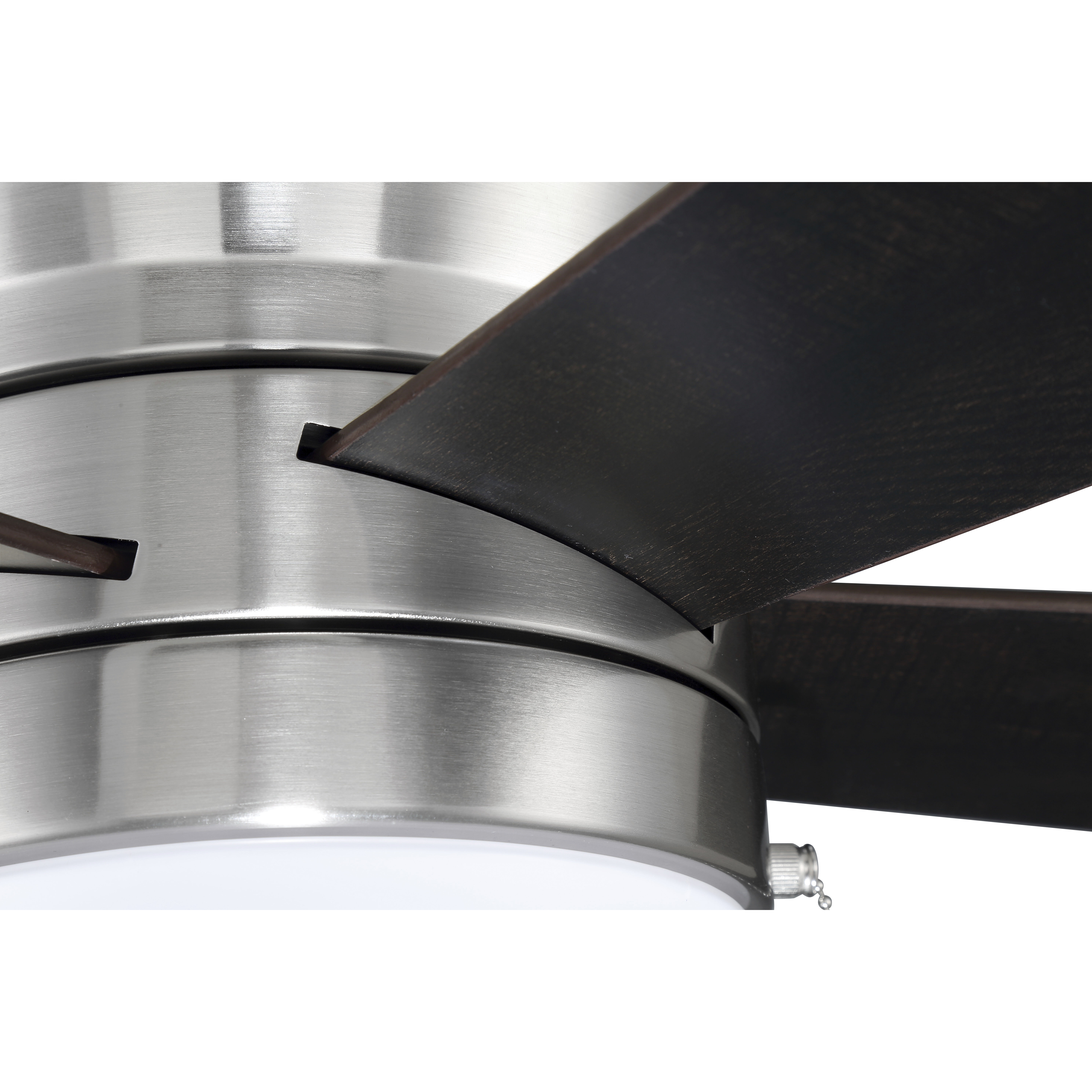 Merit 52 inch Brushed Polished Nickel with Black Walnut/Grey Walnut Blades Ceiling Fan