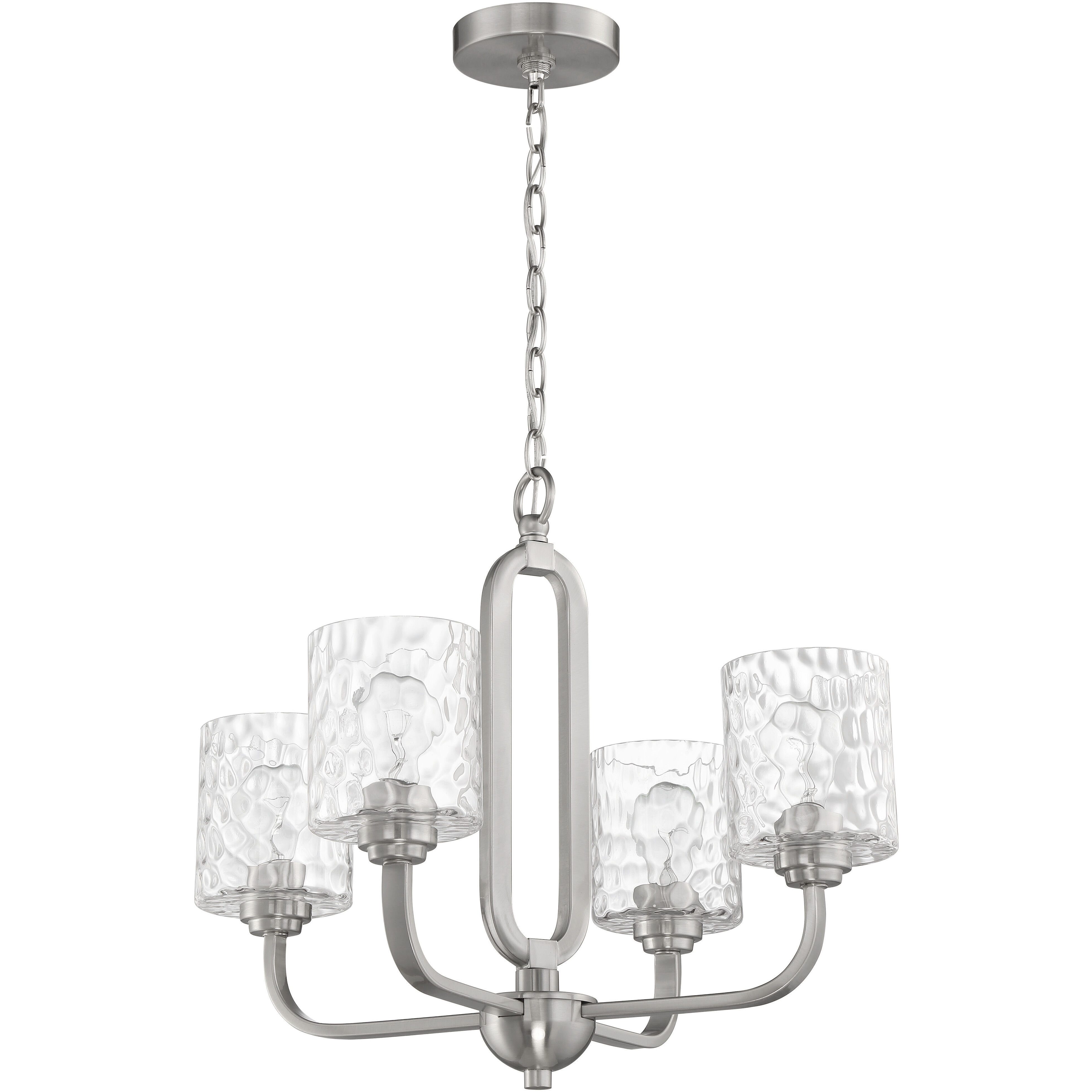 Collins 4 Light 24 inch Brushed Polished Nickel Chandelier Ceiling Light