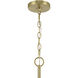 Keira 3 Light 20.5 inch Satin Brass Pendant Ceiling Light in Natural Rope
