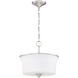 Neighborhood Gwyneth 2 Light 13 inch Brushed Polished Nickel Convertible Semi Flush Ceiling Light in White Frost Glass, Neighborhood Collection