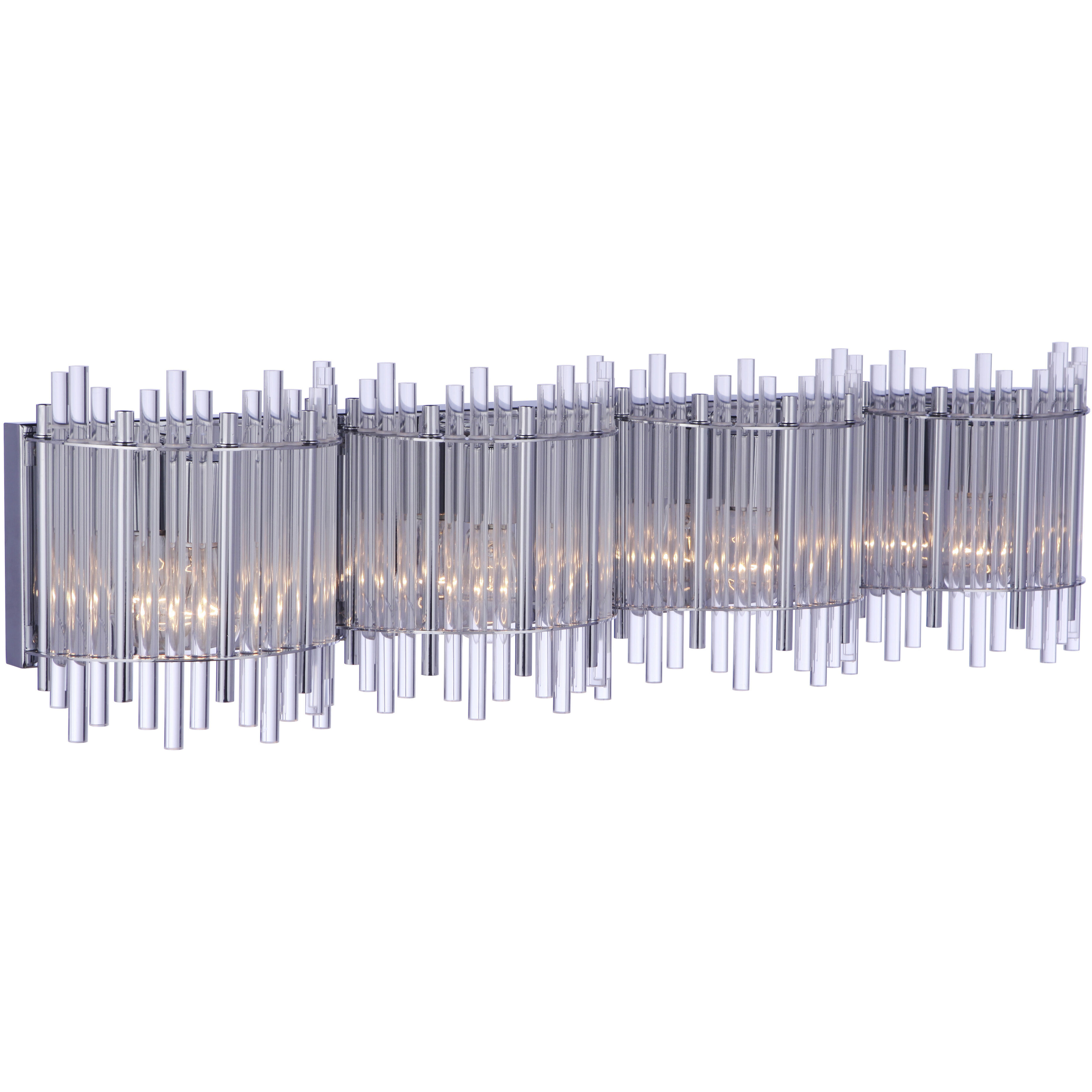 Reveal 4 Light 34.25 inch Chrome Vanity Light Wall Light