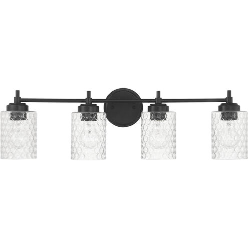 Claire 4 Light 29.63 inch Flat Black Vanity Light Wall Light