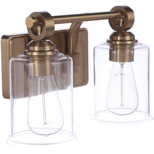 Romero 2 Light 14 inch Satin Brass Vanity Light Wall Light