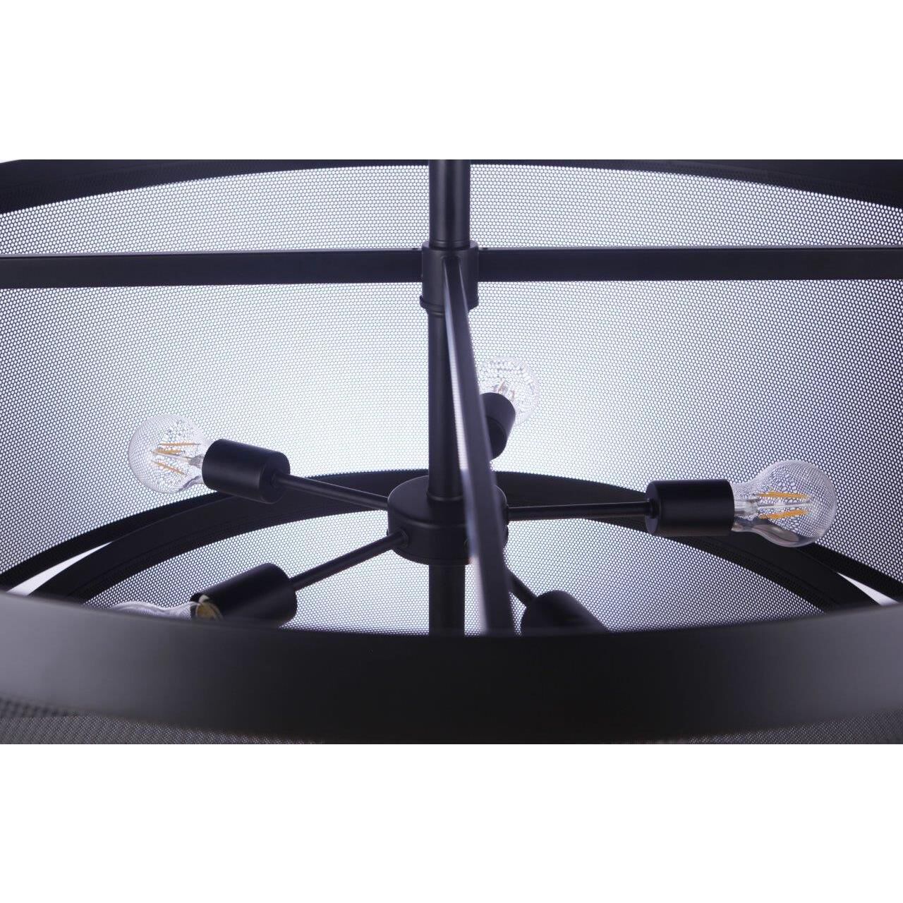 Mesh 9 Light 36 inch Flat Black Pendant Ceiling Light