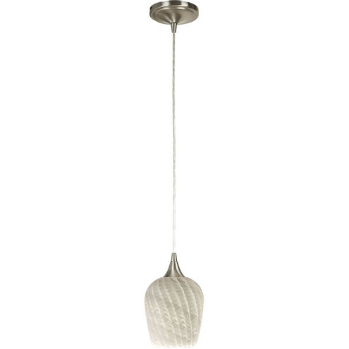 Hue LED 5 inch Polished Nickel Mini Pendant Ceiling Light in White Ambiance
