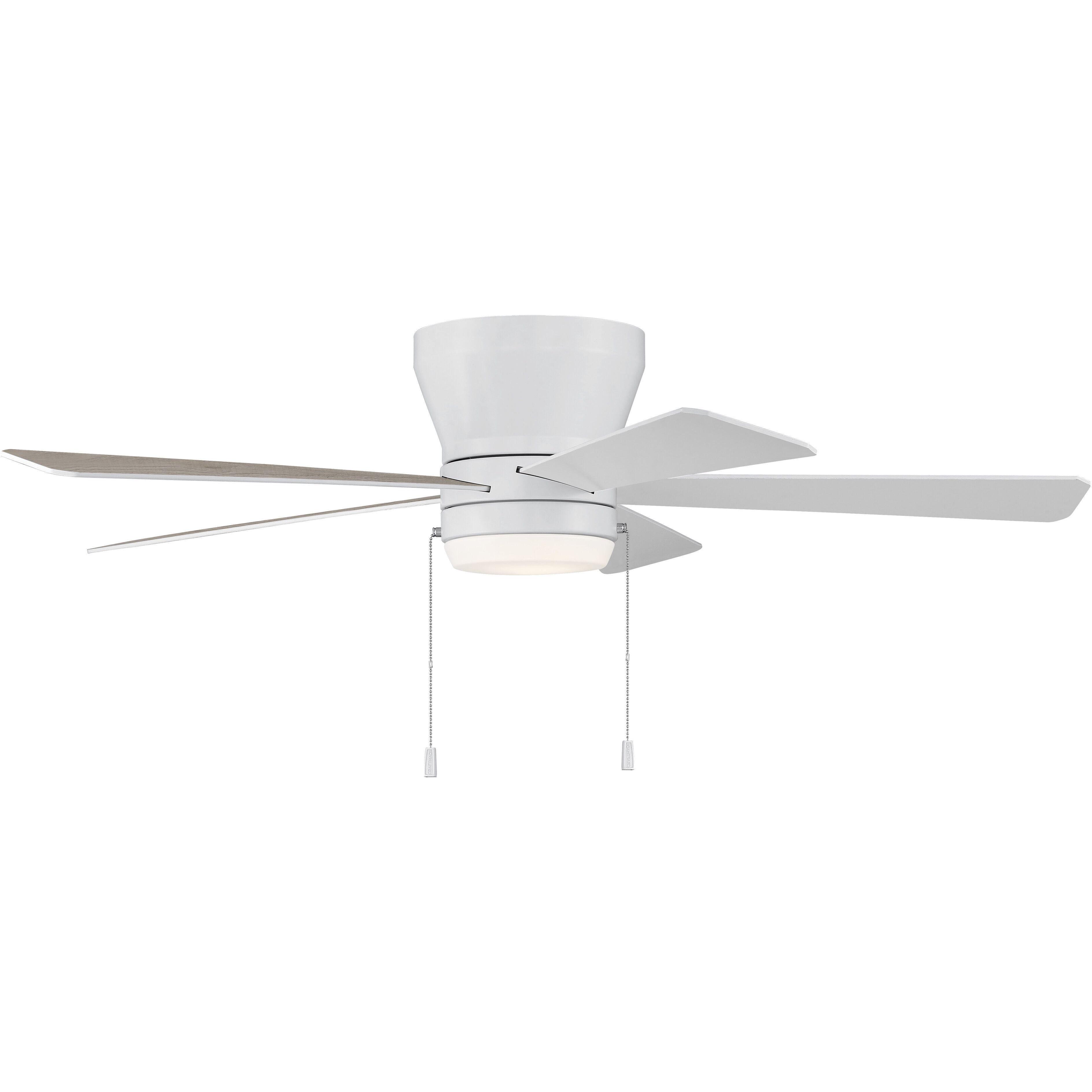 Merit 52 inch White with White/Washed Oak Blades Ceiling Fan