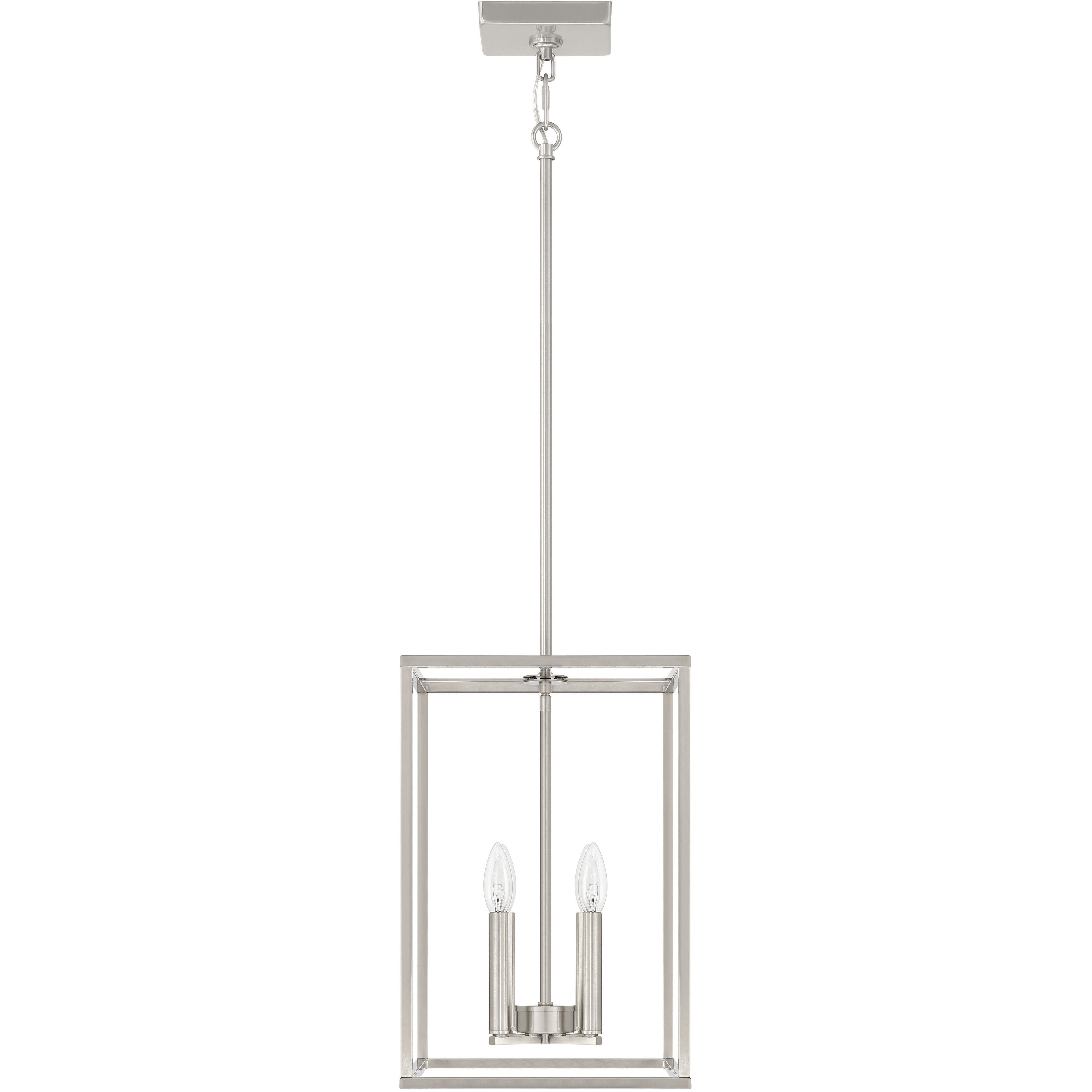 Signature 4 Light 12 inch Brushed Polished Nickel Foyer Light Ceiling Light