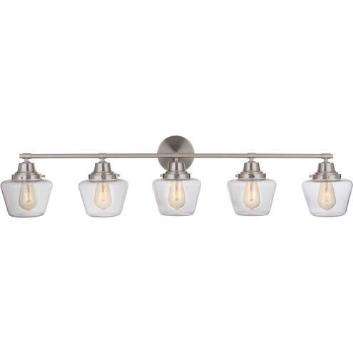 Neighborhood Essex 5 Light 48 inch Brushed Polished Nickel Vanity Light Wall Light, Neighborhood Collection
