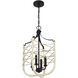 Cavendish 4 Light 14 inch Cottage White/Espresso Foyer Light Ceiling Light