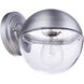 Evie Outdoor Wall Mount in Satin Aluminum, Small