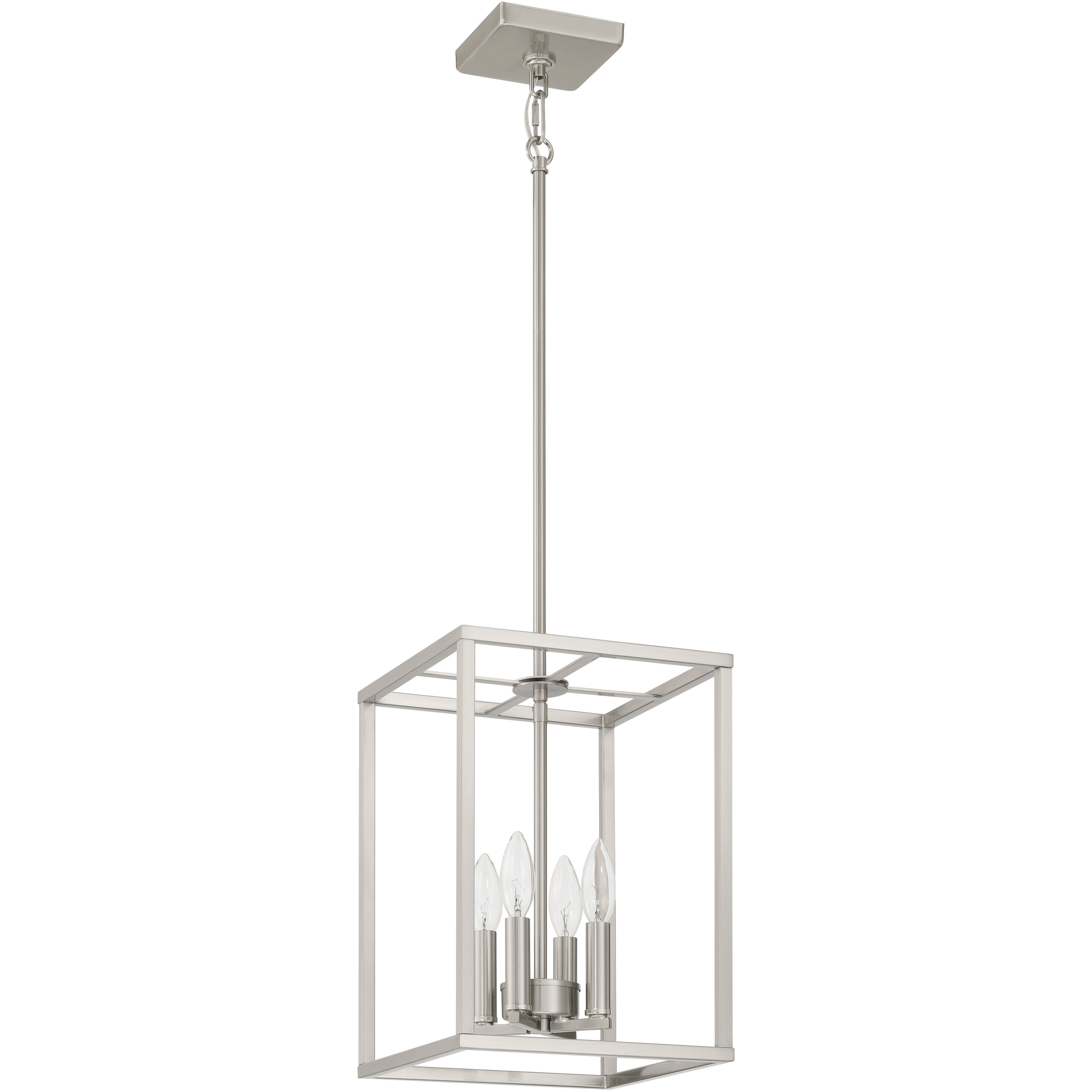 Signature 4 Light 10 inch Brushed Polished Nickel Foyer Light Ceiling Light