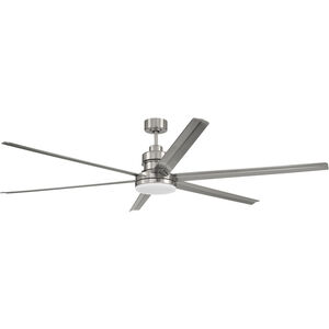 Mondo 72 inch Brushed Polished Nickel with Brushed Nickel Blades Ceiling Fan