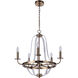 Graclyn 5 Light 24 inch Satin Brass Chandelier Ceiling Light