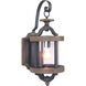 Ashwood 1 Light 22 inch Textured Black/Whiskey Barrel Outdoor Wall Mount, Medium