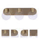 Glisten LED 21.26 inch Satin Brass Vanity Light Wall Light