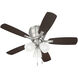 Wheeler 42 inch Brushed Polished Nickel with Driftwood/Walnut Blades Fan