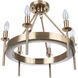 Larrson 6 Light 18 inch Satin Brass Semi Flush Ceiling Light