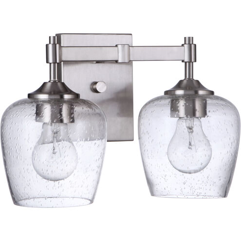Stellen 2 Light 13 inch Brushed Polished Nickel Vanity Light Wall Light