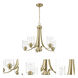 Bolden 5 Light 24 inch Satin Brass Chandelier Ceiling Light in Clear Seeded
