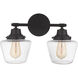 Neighborhood Essex 2 Light 18 inch Flat Black Vanity Light Wall Light, Neighborhood Collection