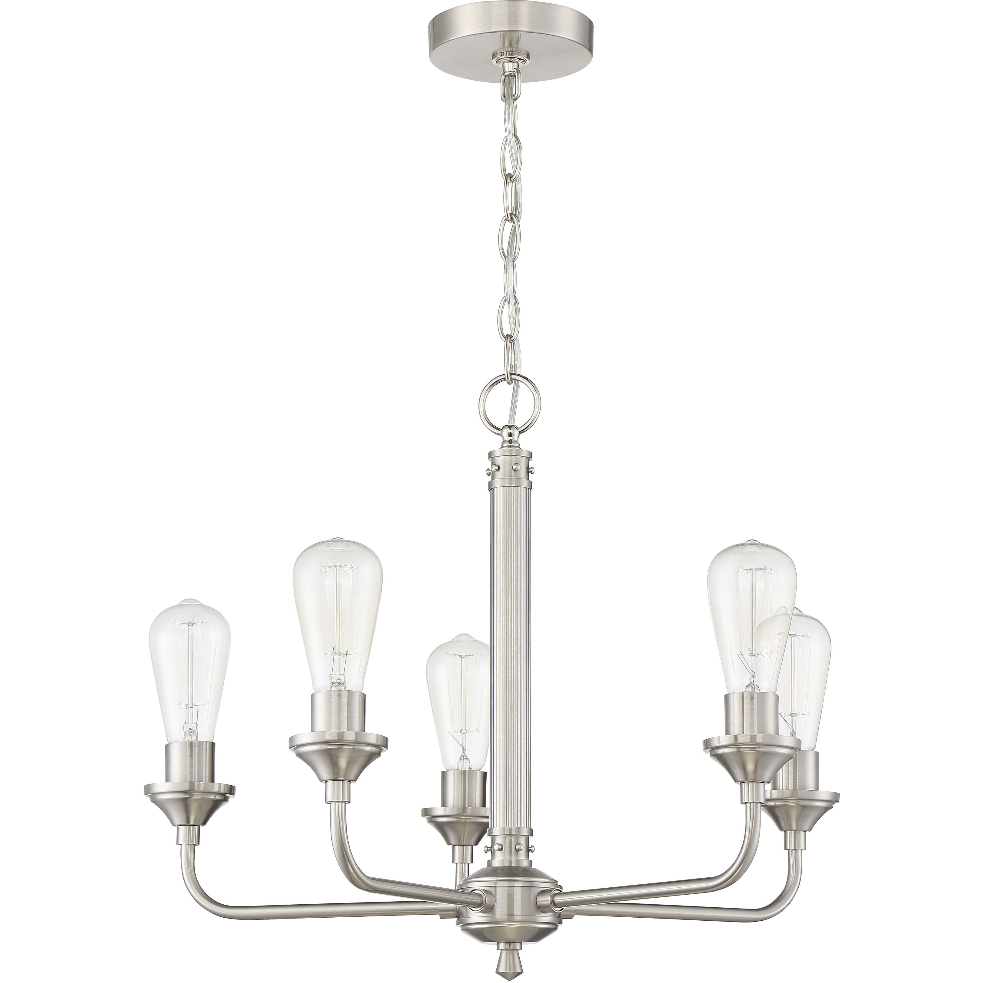 Neighborhood Bridgestone 5 Light 22.75 inch Brushed Polished Nickel Chandelier Ceiling Light