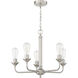 Neighborhood Bridgestone 5 Light 22.75 inch Brushed Polished Nickel Chandelier Ceiling Light