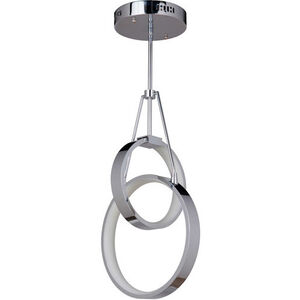 Anillo LED 9 inch Chrome Pendant Ceiling Light, PER MELANIE AT CRAFTMADE, ITEM IS ABLE TO BE INSTALLED ON A SLOPED CEILING