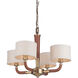 Gallery Huxley 4 Light 28 inch Vintage Brass Chandelier Ceiling Light, Gallery Collection