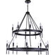 Larrson 18 Light 36 inch Flat Black Chandelier Ceiling Light