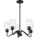 Shayna 5 Light 23 inch Flat Black Chandelier Ceiling Light