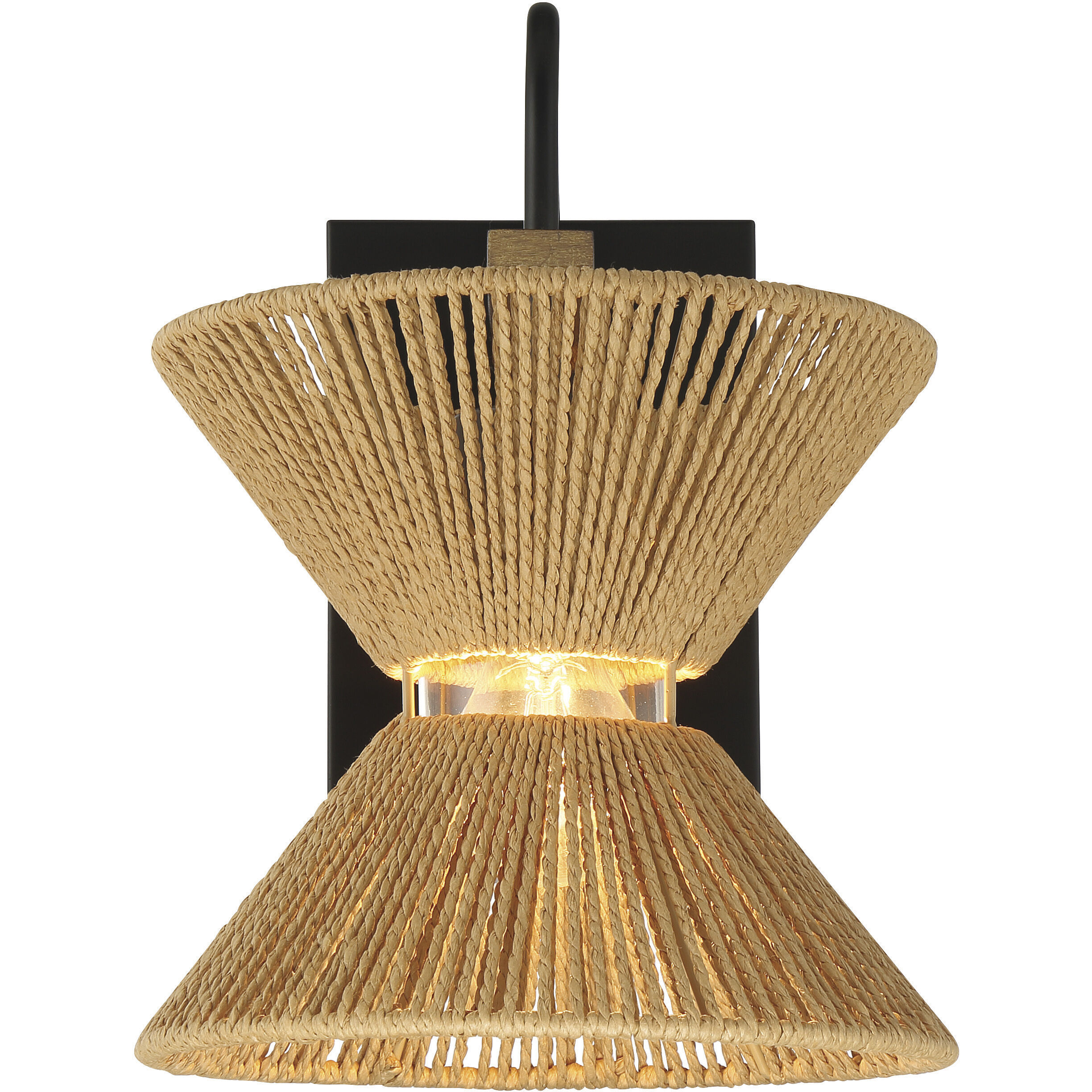 Serena 1 Light 9 inch Flat Black/Walnut Wall Sconce Wall Light in Flat Black and Walnut