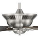 Forum 52 inch Brushed Polished Nickel with Dark Cedar/Weathered Mesquite Blades Ceiling Fan