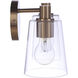 Emilio 2 Light 15 inch Satin Brass Vanity Light Wall Light