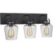 Neighborhood Trystan 3 Light 22 inch Flat Black Vanity Light Wall Light